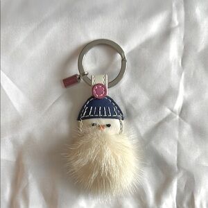 Coach Snowman Key Fob Purse Charm